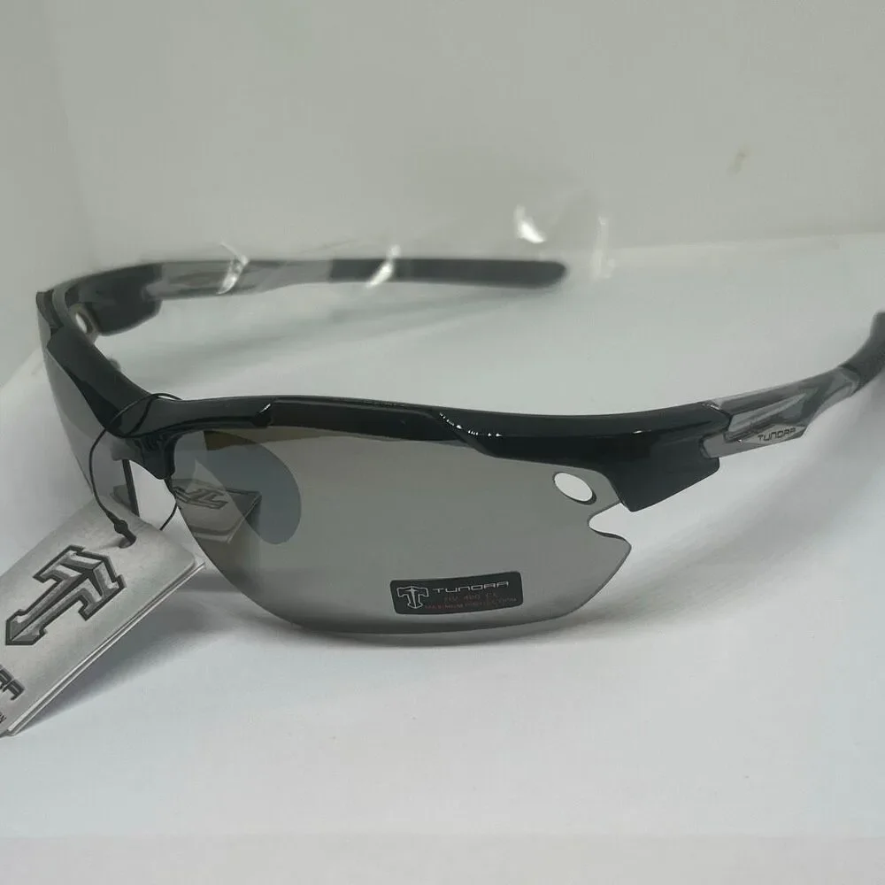 Sport Wrap Semi Rimless Sunglasses Mirrored UV400 Protection Lightweight